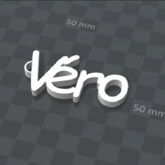 keychain customizable Véro 3D Print Model