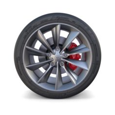 Tesla Model X Wheel and Brake 3D Model