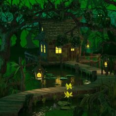 House in the Swamp 3D Model