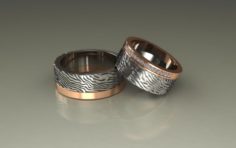 Wedding rings 3D 0212 3D Model