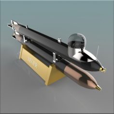 German Manned Torpedo Neger 3D Model