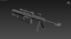 Barrett M107 Free 3D Model