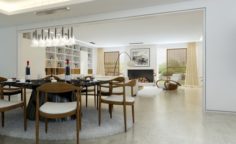 The luxurious modern living room 1862 3D Model