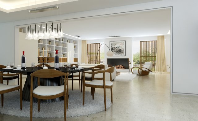 The luxurious modern living room 1862 3D Model