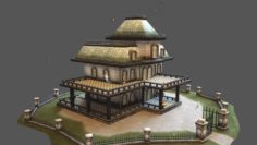 Haunted House Cemetery 3D Model