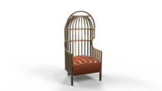 Beards cage armchair 3D Model