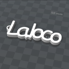 customizable key ring LA LOCO 3D Print Model