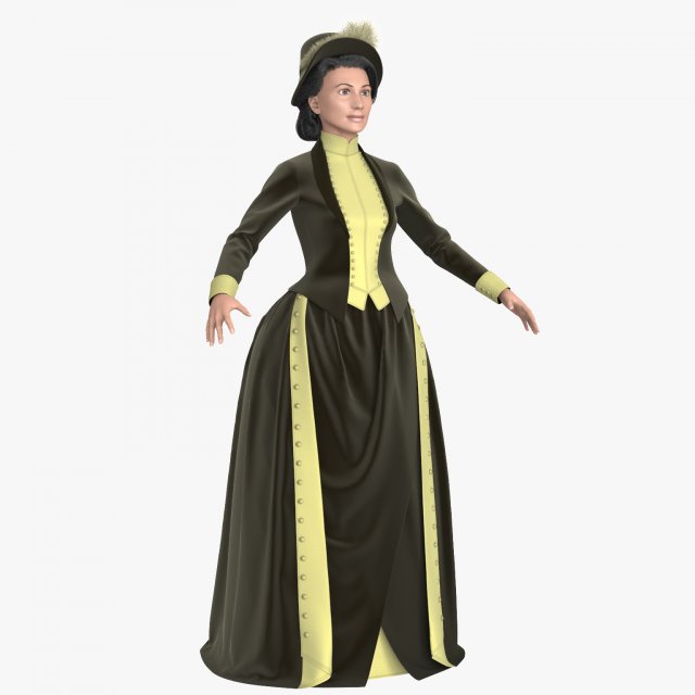 Lady of the 19th Century 3D Model