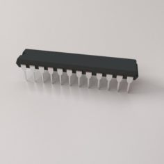 28 Pin Microchip 3D Model