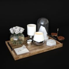 Cofe table decore set 3D Model
