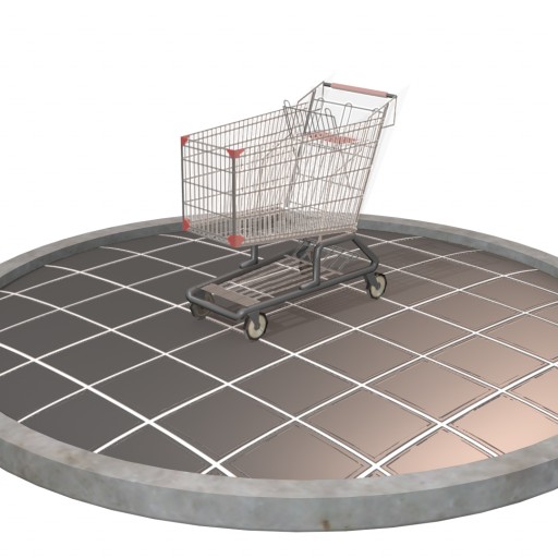 Low poly Shopping cart						 Free 3D Model