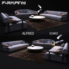 Sofa ALFRED and sofa ICARO 3D Model