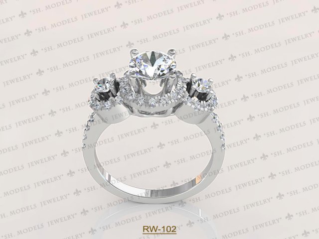 Womens Ring-RW-102 3D Model