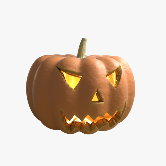Halloween Pumpkin Head 3D Model