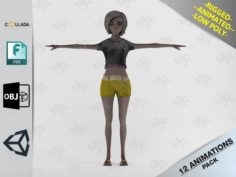 Female Toon Motion Pack 2 3D Model