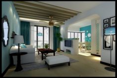 The living room is 1823 3D Model