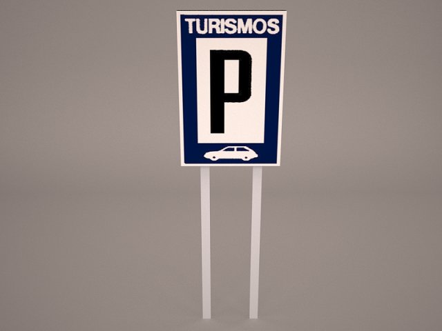 Parking Sign 3D Model