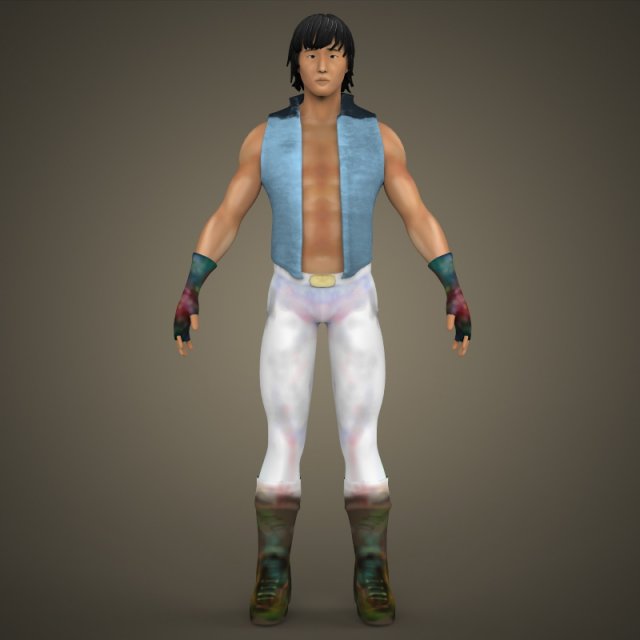 Game Ready Young Chinese Fighter 3D Model