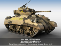 M4 Sherman MK.III – Barford St Martin 3D Model