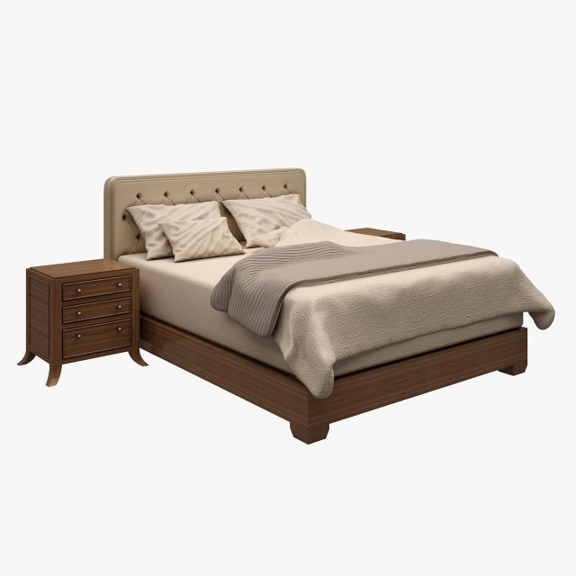 Bed Set 01 3D Model