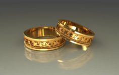 Wedding rings 3D0216 3D Model