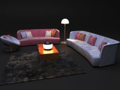 Sofa in modern style FLEXFORM FRANCIS 3D Model