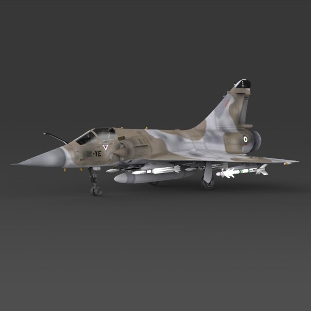 Fighter Aircraft Mirage 2000 3D Model
