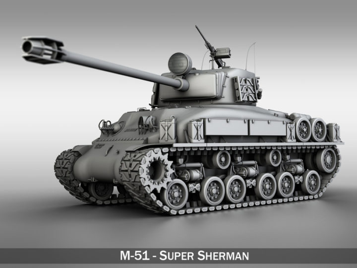 M-51 Super Sherman Isherman 3D Model
