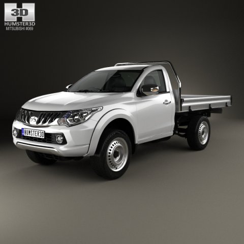 Mitsubishi Triton Single Cab Alloy Tray 2015 3D Model