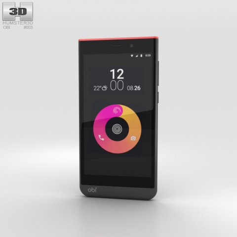 Obi Worldphone SJ15 Black-Red 3D Model