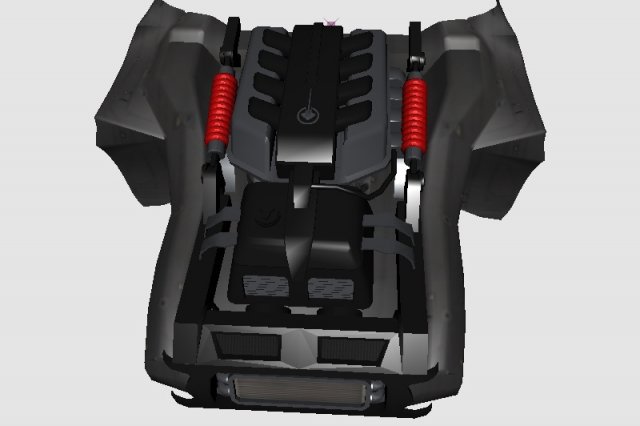 3D Engine for Chevrolet Corvette Stingray Concept 3D Model