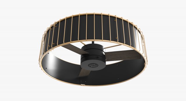 Ceiling Fan – Hanter Vault black with gold 3D Model