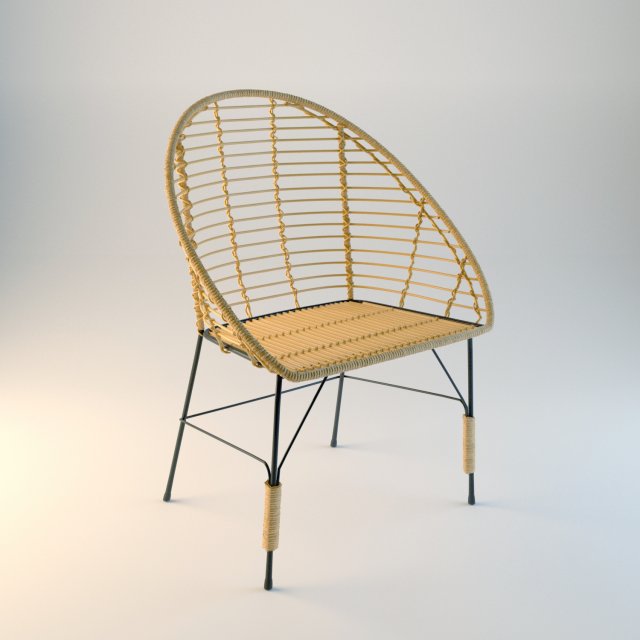 TA rattan chair 3D Model