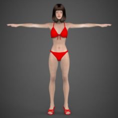 Young Beautiful Woman Tanisha 3D Model