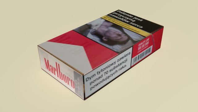 Marlboro cigarettes box obj fbx max 3D Model