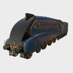 Low Poly PBR Mallard Steam Train 3D Model