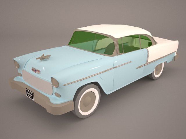 Chevrolet Bel Air 1955 Coupe 3D Model