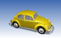 Volkswagen beetle 1968 version 3D Model
