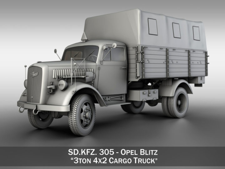 Opel Blitz – 3t Cargo truck 3D Model