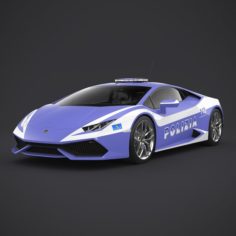 Lamborghini Huracan Italian Police 3D Model