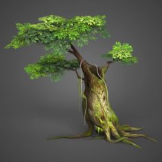 Game Ready Low Poly Tree 04 3D Model