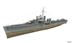 British V-class destroyer WW1 3D Model