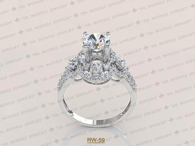 Womens Ring-RW-59 3D Model