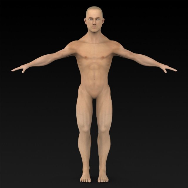 Game Ready Muscular Human 3D Model