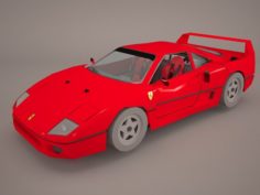 Ferrari F40 1987 3D Model