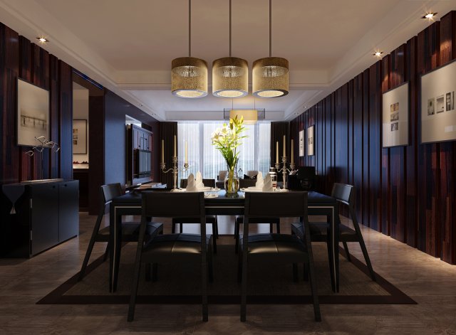 Stylish luxury home decoration – living room 6124 3D Model