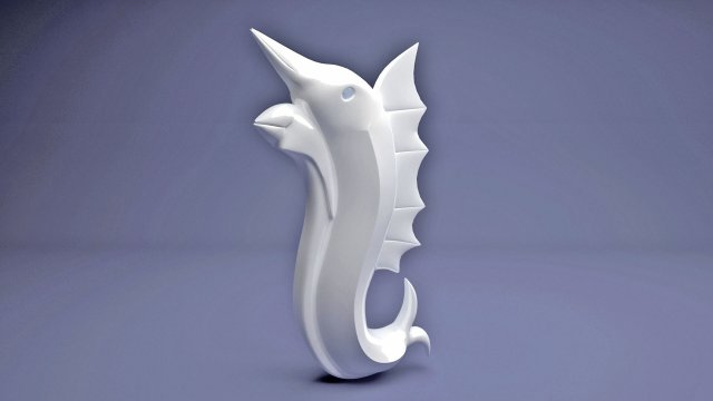 Fish Statue 3D Model