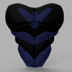 Nightwing Chest Armor with Free Mask 3D Print Model