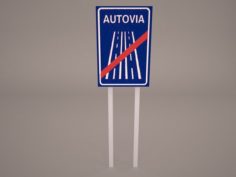 Road signs 3D Model