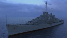 Cruiser USS Atlanta 3D Model